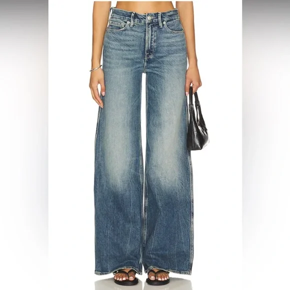 NWT Good American Good Skate High Rise Wide Leg - Picture 1 of 8